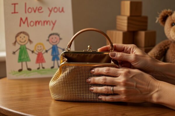 Mother balancing family needs with financial self-care